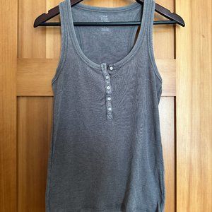 Aerie Gray Henley Racerback Tank